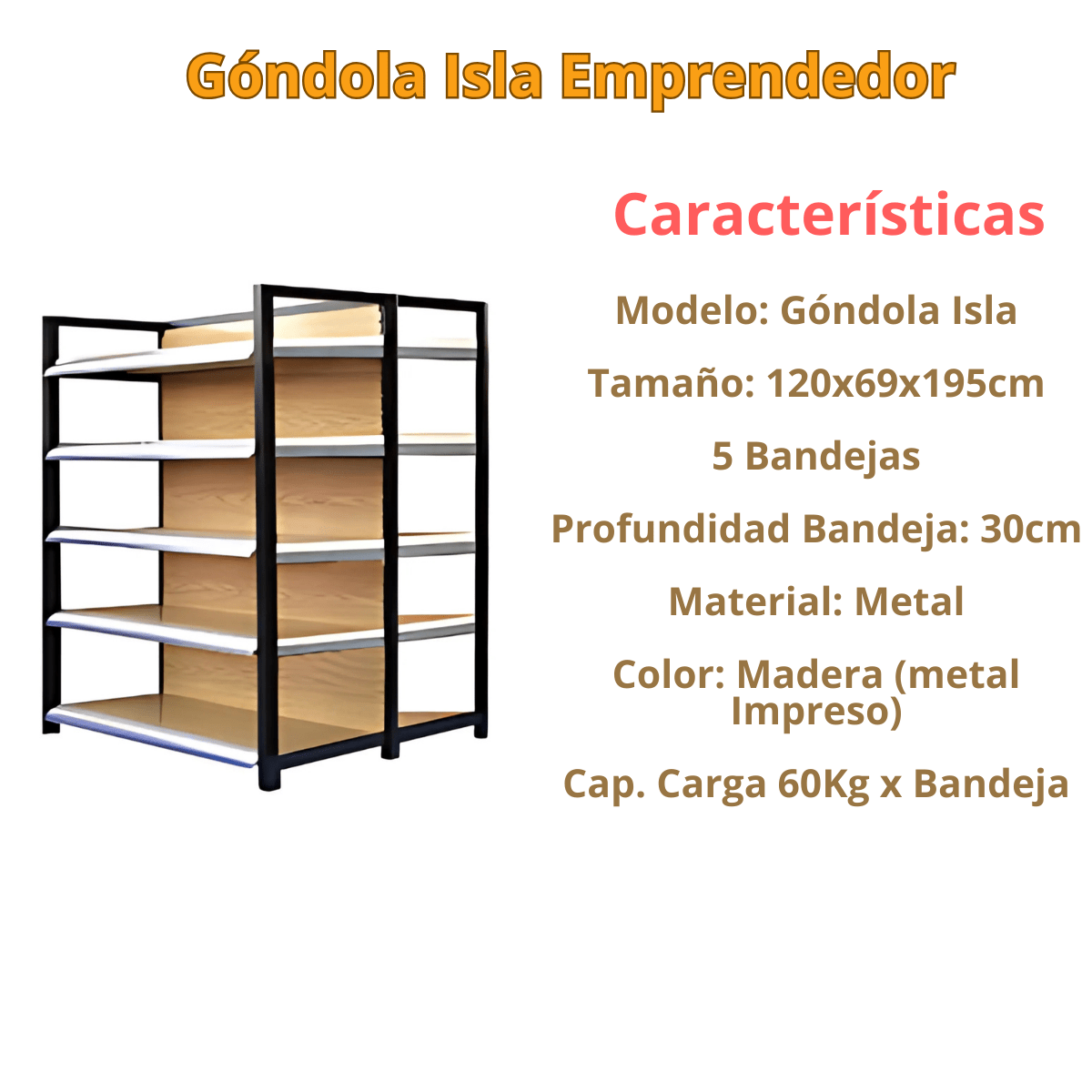 Estantería Góndola Modelo Isla