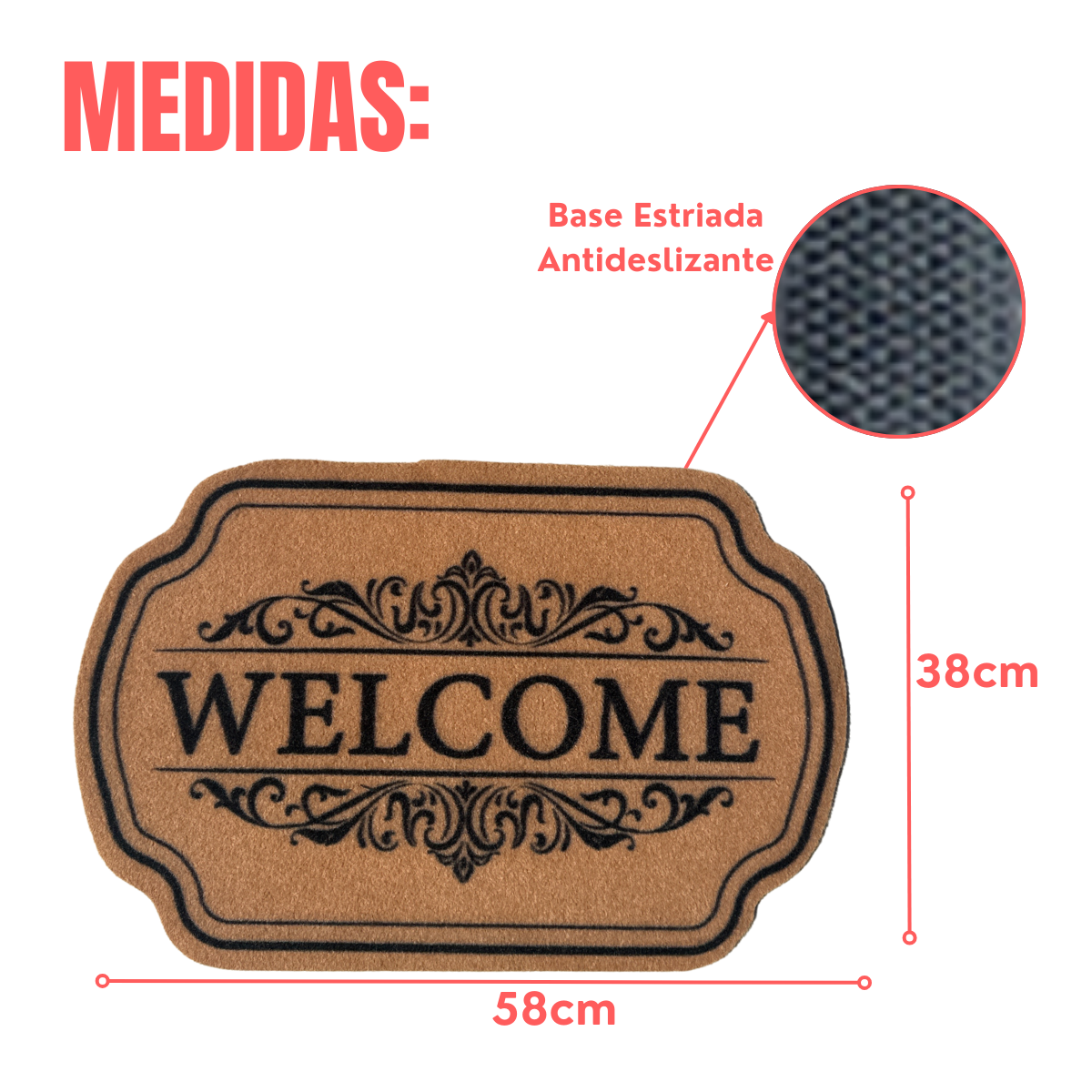 Limpia Pies Felpudo Varios Diseños Welcome