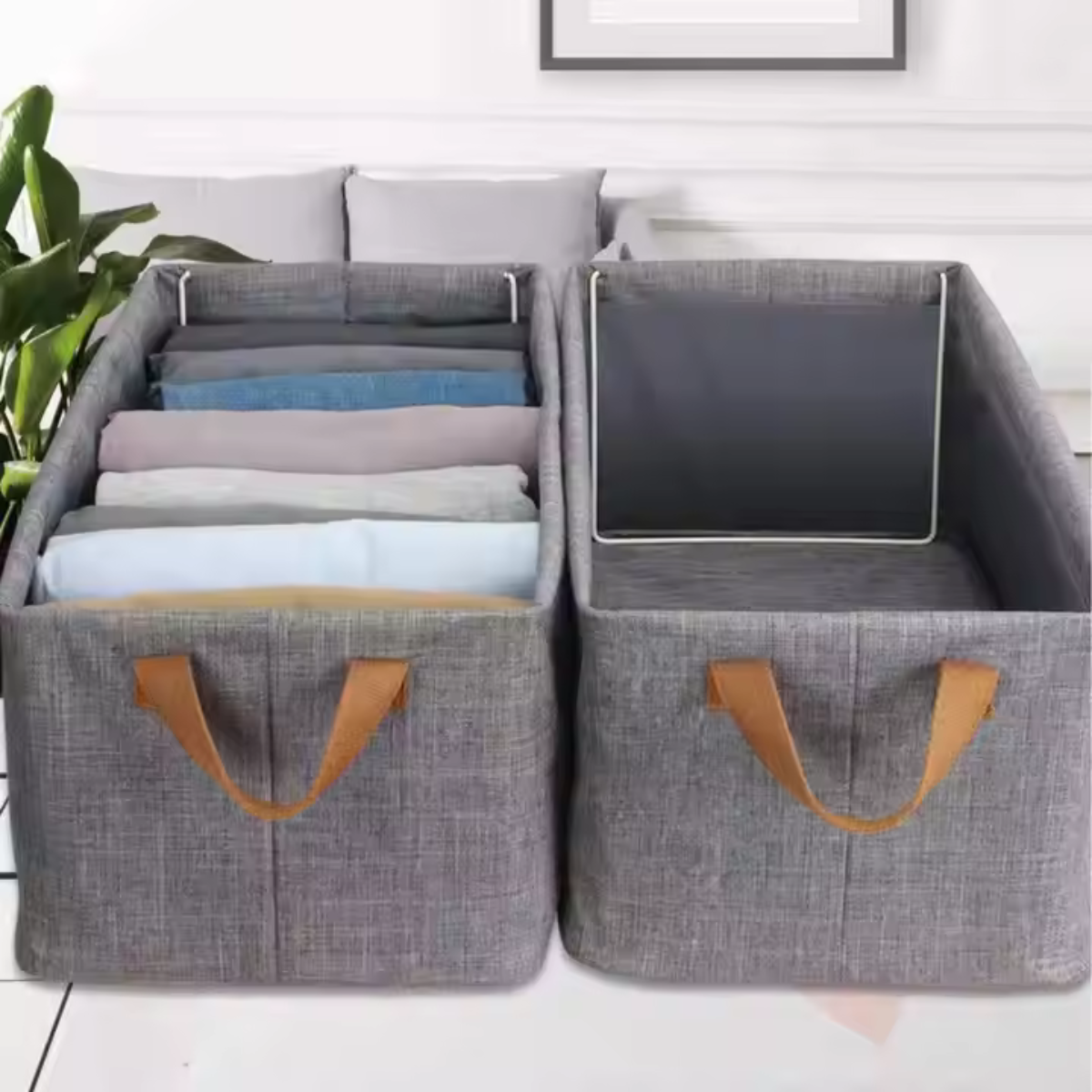 Cajas Organizadoras Plegables Closet Ropa con Asa