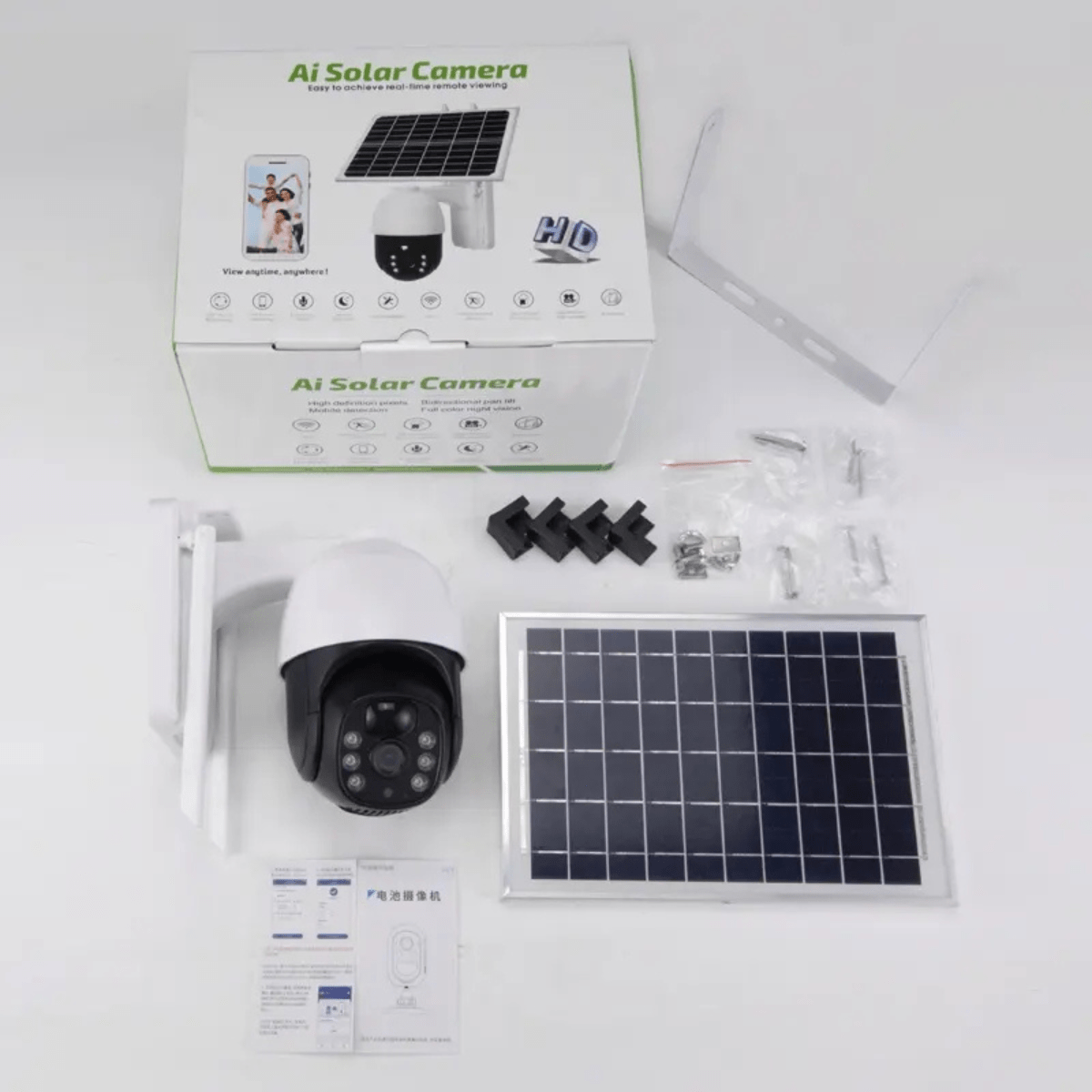 Camara De Vigilancia Con Panel Solar Exterior 4MP