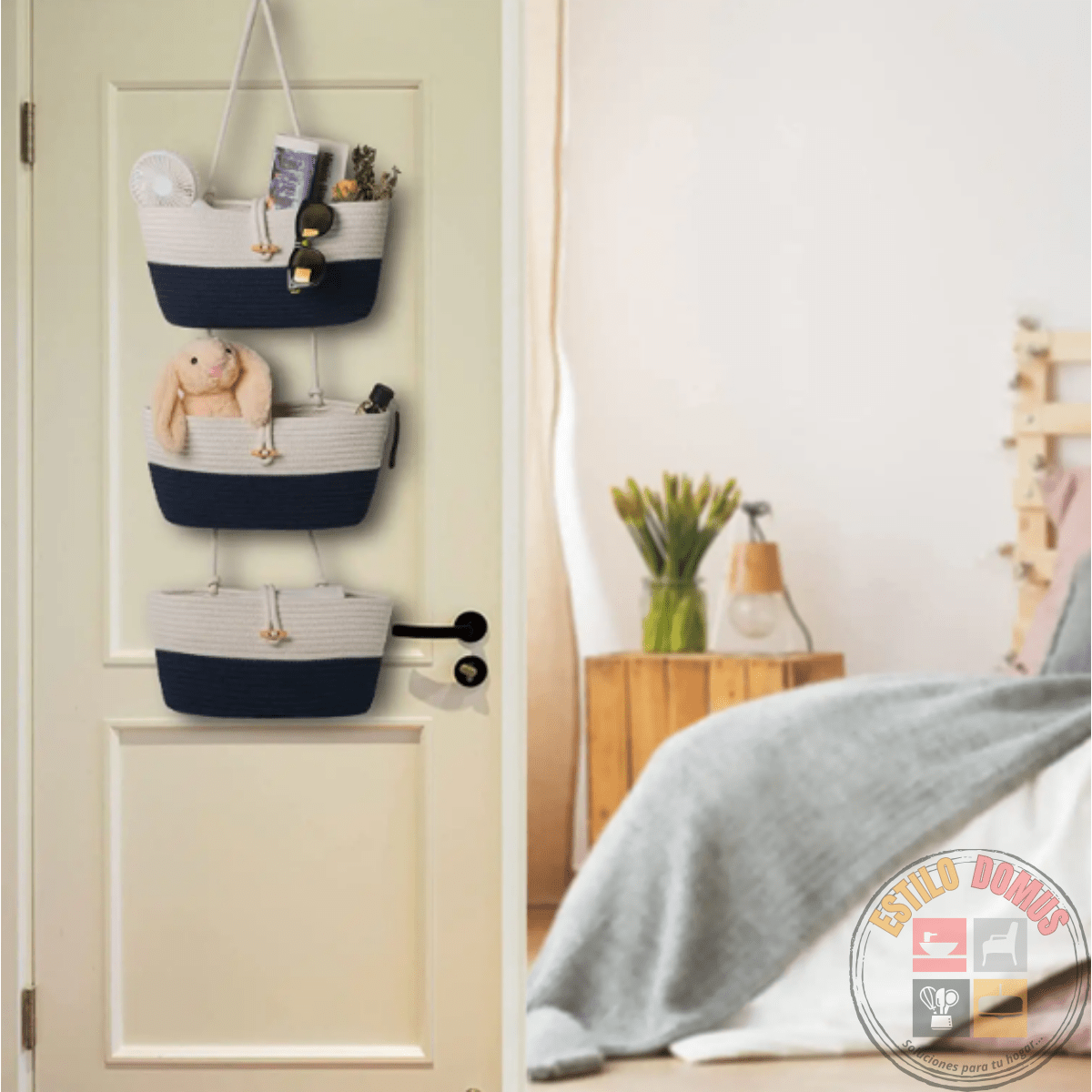 Set de Cestas Colgantes de Organización: Funcionalidad y Estilo para Maximizar el Espacio en Tu Hogar