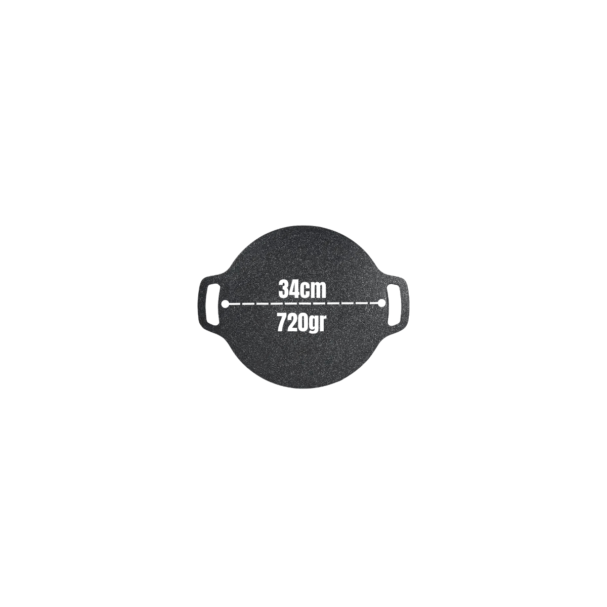 Sartén multiplancha coreana redonda – vista lateral