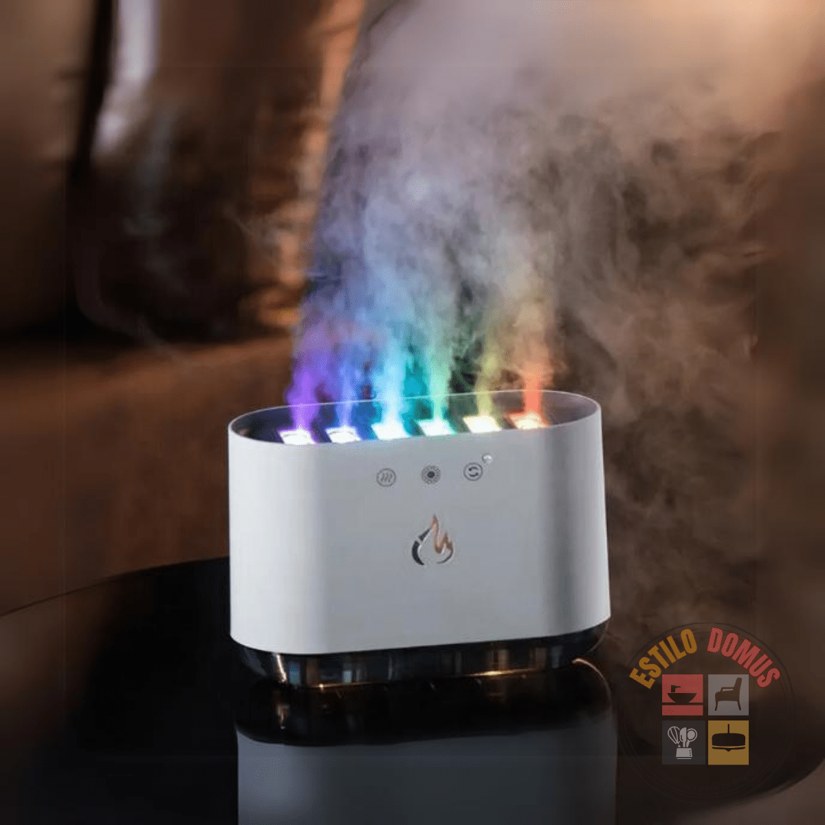 Humidificador Ultrasónico de 900 ml con Luces Rítmicas RGB: Aire Fresco y Ambiente Relajante