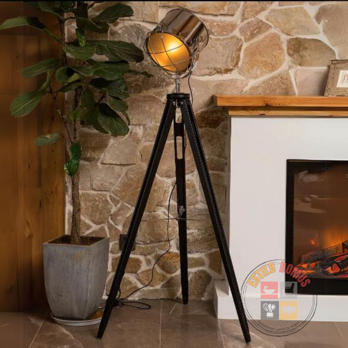 Lampara de Pie Estilo Industrial Decorativa