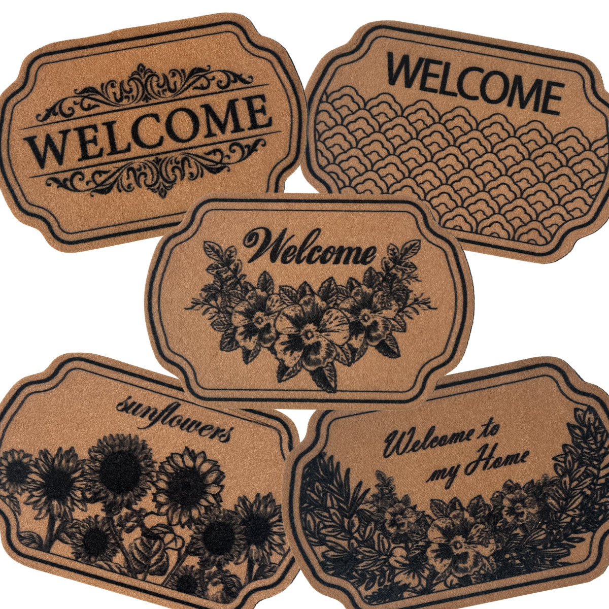 Limpia Pies Felpudo Varios Diseños Welcome