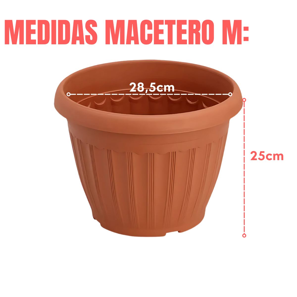 Macetero Redondos Tres Tamaños Disponibles
