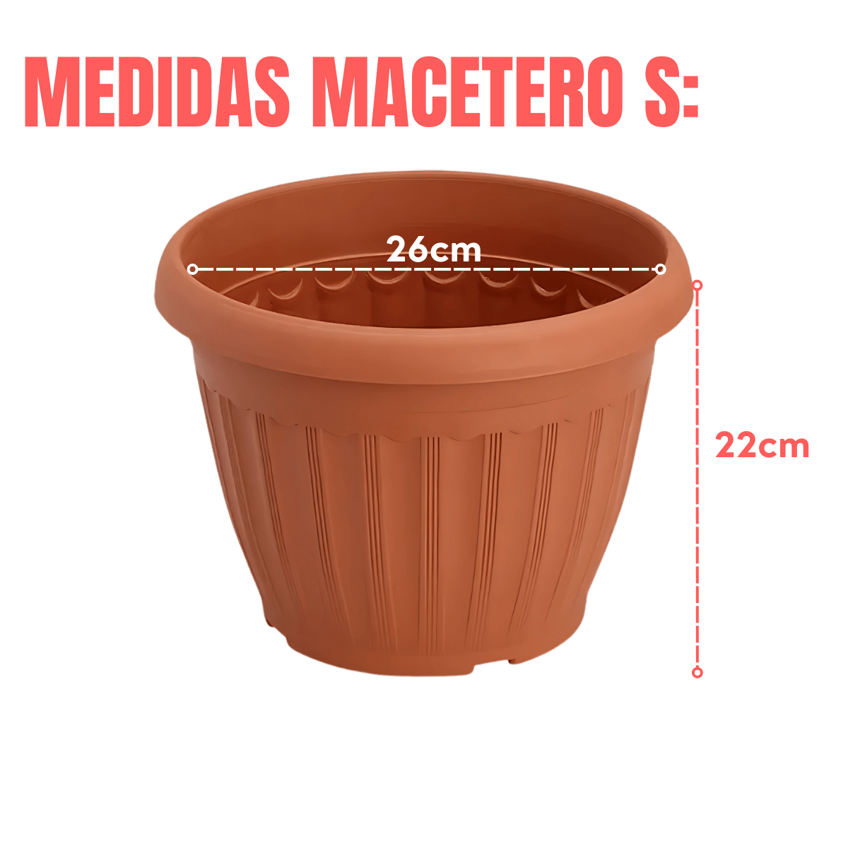 Macetero Redondos Tres Tamaños Disponibles