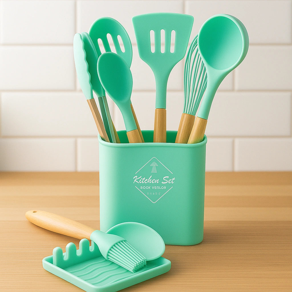 Set de Utensilios de Cocina de Silicona 13Pcs: Completa tu Cocina con Elegancia y Funcionalidad