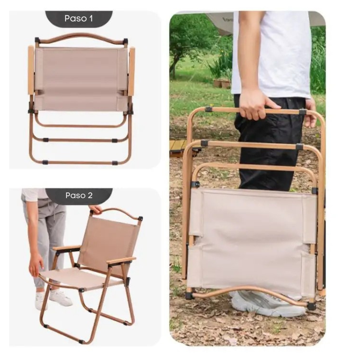 Silla Plegable Portátil Para Camping Playa Picnic Pesca Terraza Exterior