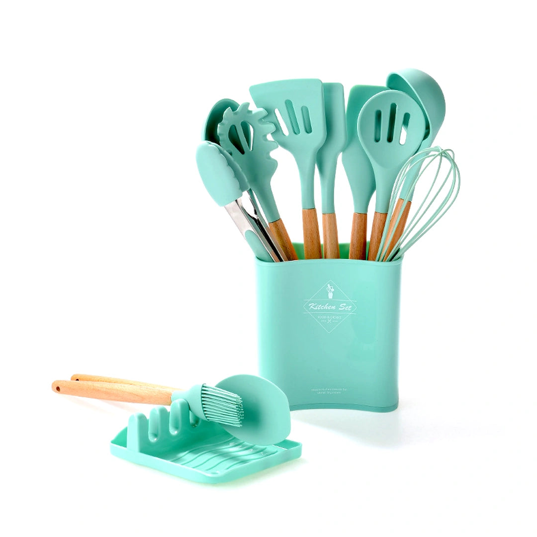 Set de Utensilios de Cocina de Silicona 13Pcs: Completa tu Cocina con Elegancia y Funcionalidad