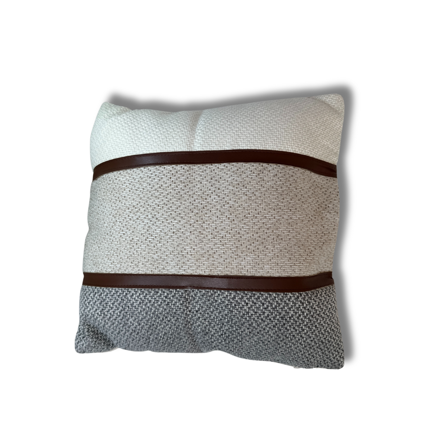 Cojín Decorativo de 42x42 cm con Texturas y Detalles en Cuerina: Comodidad y Estilo para tu Hogar