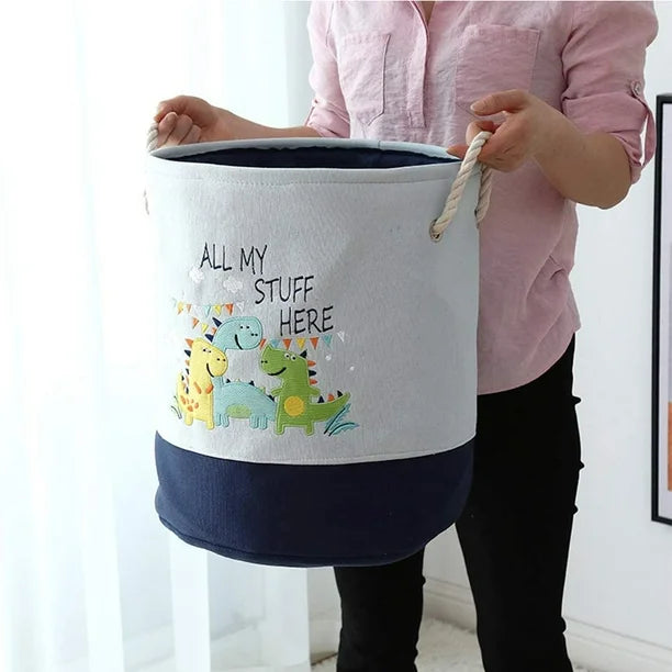Canasto Organizador Infantil Diseño León o Dinosaurios