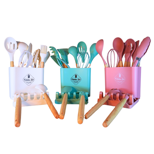 Set de Utensilios de Cocina de Silicona 13Pcs: Completa tu Cocina con Elegancia y Funcionalidad