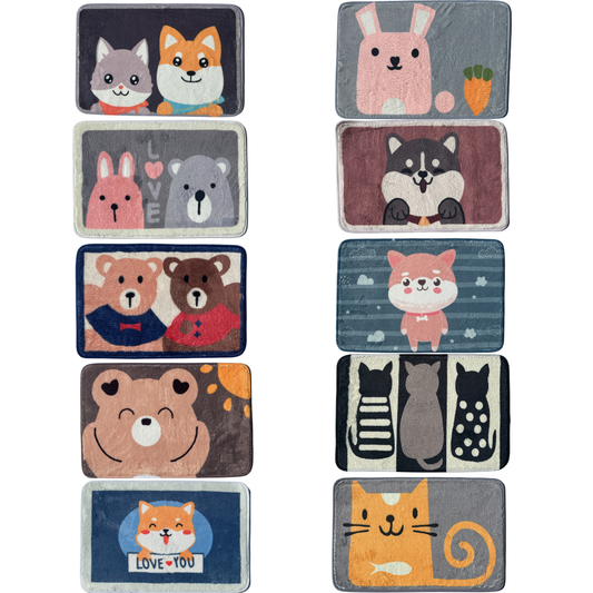 Alfombra de Baño Kawai Animalitos – 10 Diseños Diferente