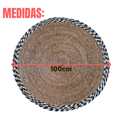 Alfombra Redonda de Yute 100cm