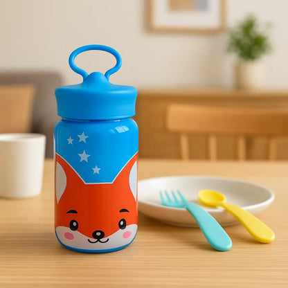 Botella Infantil de Vidrio Foxy 340ml Rosa Azul Verde