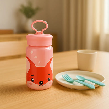 Botella Infantil de Vidrio Foxy 340ml Rosa Azul Verde