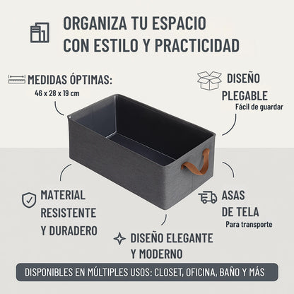 Cajas Organizadoras Plegables Closet Ropa con Asa