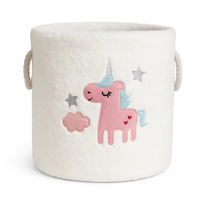 Canasto infantil de Felpa 2 Colore Diseños Unicornio