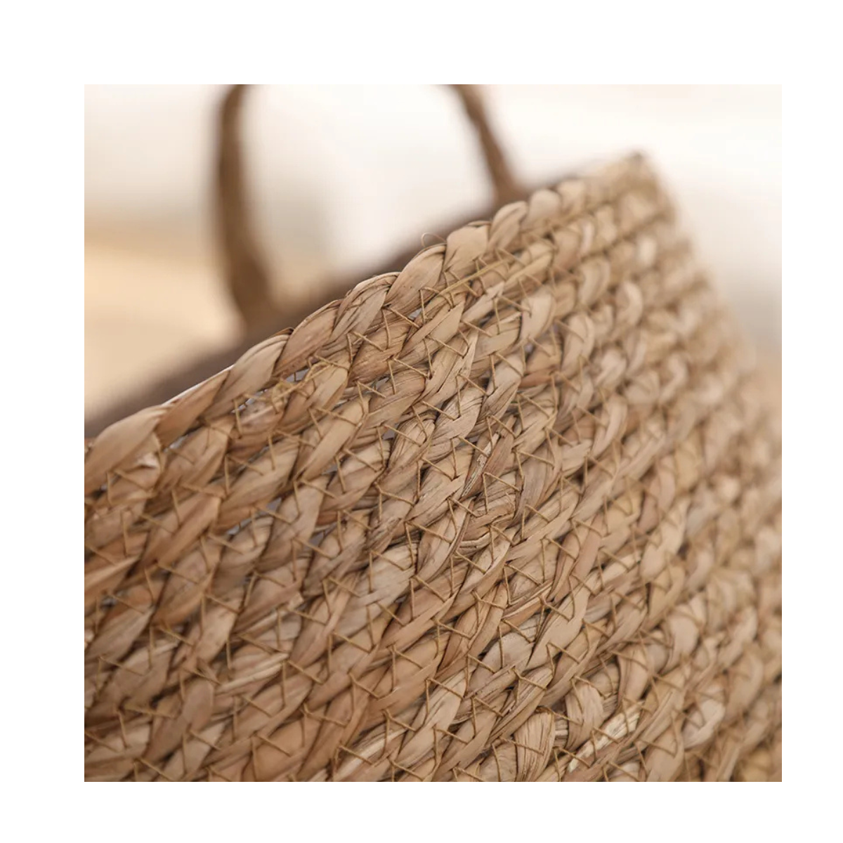 Set 3 Cestas Tejidas Fibra Natural para Plantas o Decoración