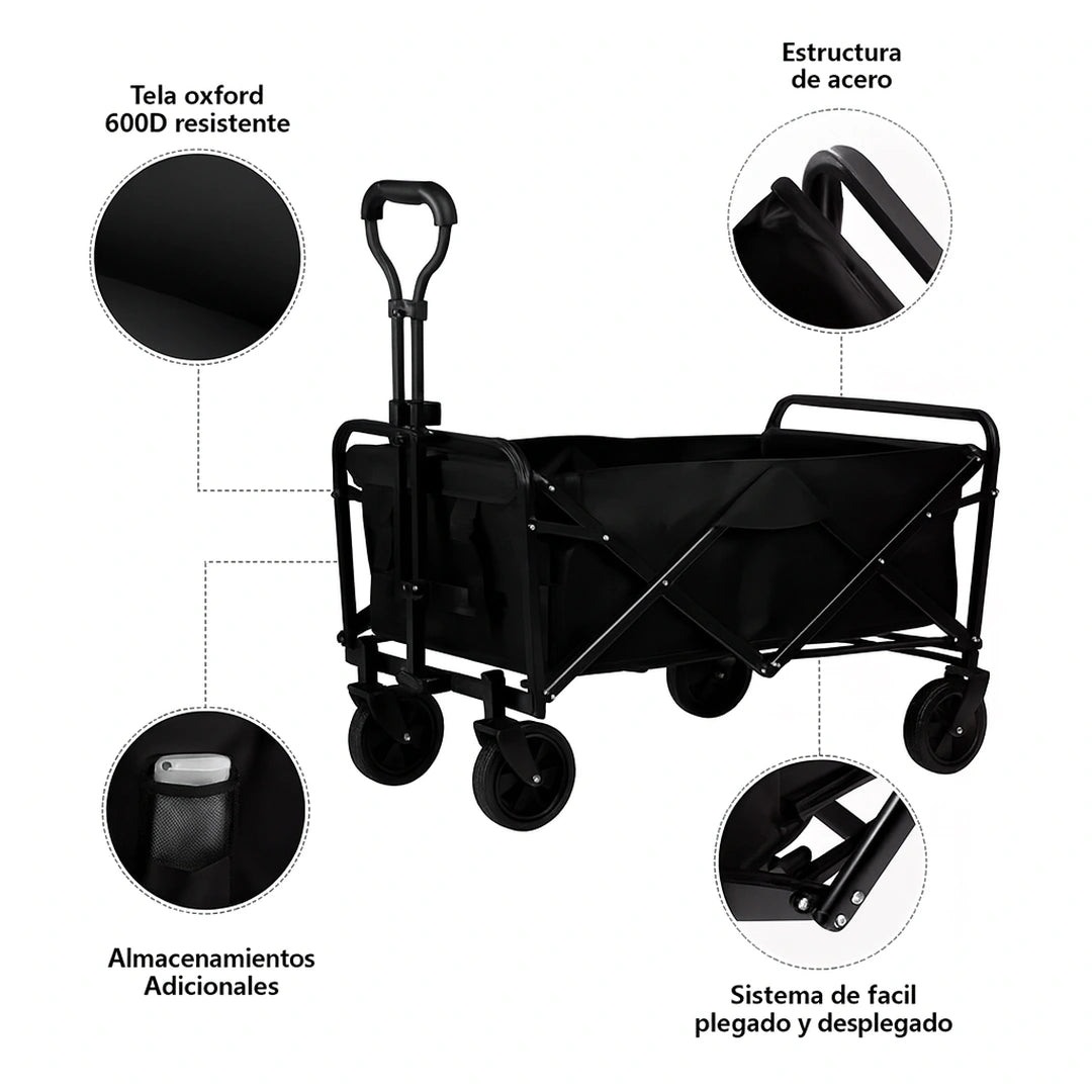 Carrito Para Compras Plegable Ideal Para Camping Ferias