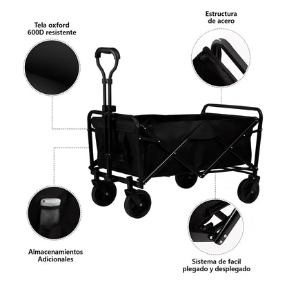 Carrito Para Compras Plegable Ideal Para Camping Ferias