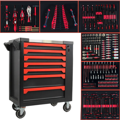 Carro De Trabajo Movil 8 Gabinetes C/herr 253 Pcs