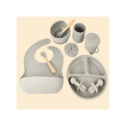 Set De Alimentación Silicona Dividida Con Ventosa Bebés 10pcs Libre BPA