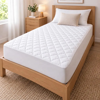 Protector de Colchón 1,5 Plazas Impermeable 120 x 200 cm Bambú