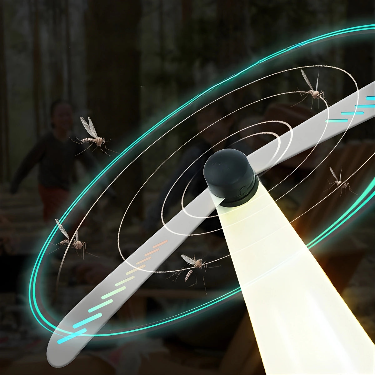 Repelente Espanta Mosca Portátil Recargable con Luz