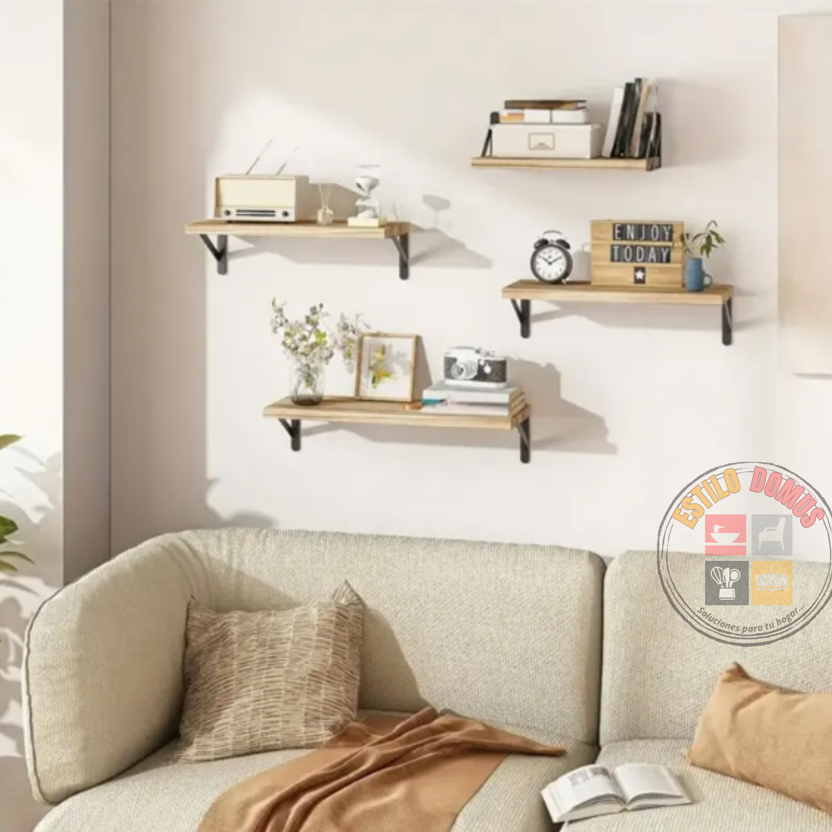 Set 4 Repisas Economicas Estantes Modernos Repisas Madera