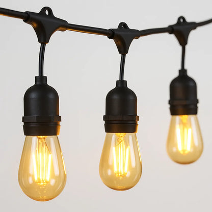 Guirnalda Luces Led Ampolletas E27 Incluidas 10m Decorativas Luces Cálida
