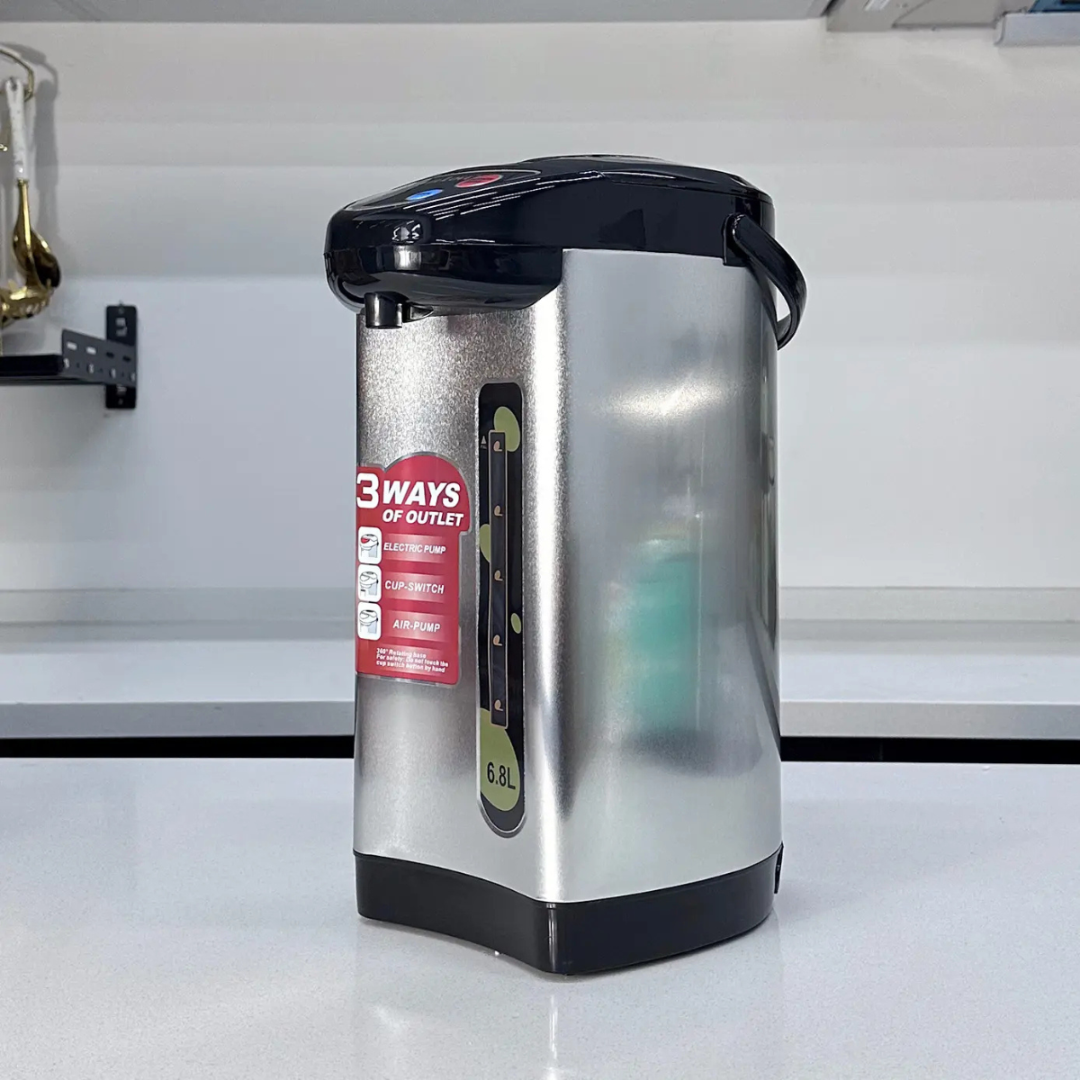 Termo Hervidor Eléctrico y Dispensador de Agua Caliente Gran Capacidad 4Lts