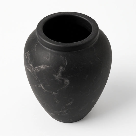 Jarrón Decorativo de Cerámica en Color Negro Grande 30cm: Elegancia y Estilo para tu Hogar