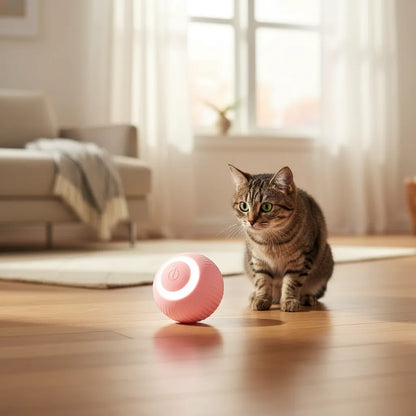 Pelota Interactiva Inteligente para Gatos – Automática, Recargable USB
