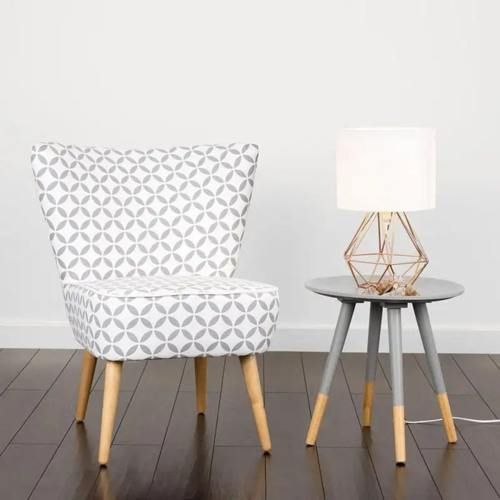 Lamparas geometricas vintage para mesa de noche