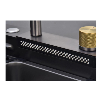 Lavaplatos Empotrado 75×45 Acero Inoxidable Con Llave De Cascada Extraíble + Accesorios Kit Completo Dos Colores