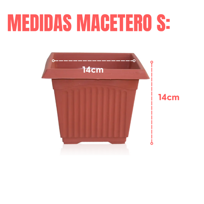Maceteros Plasticos Cuadrados Tres Tamaños Disponibles