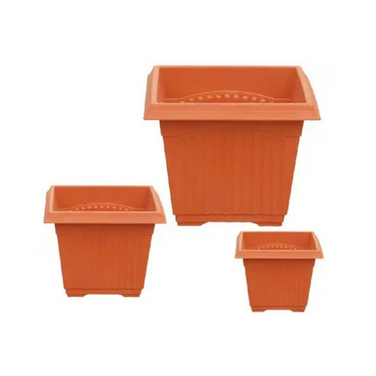Maceteros Plasticos Cuadrados Tres Tamaños Disponibles