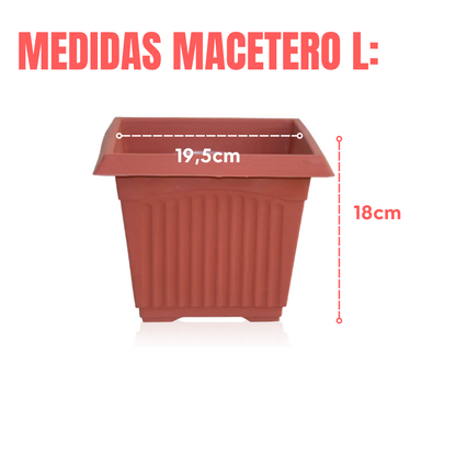 Maceteros Plasticos Cuadrados Tres Tamaños Disponibles