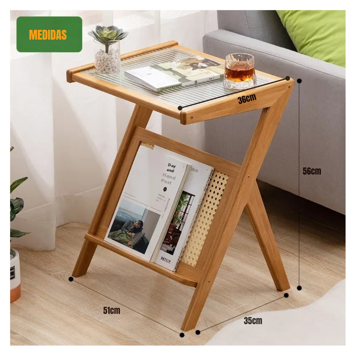 Mesa Auxiliar - Color Madera Natural