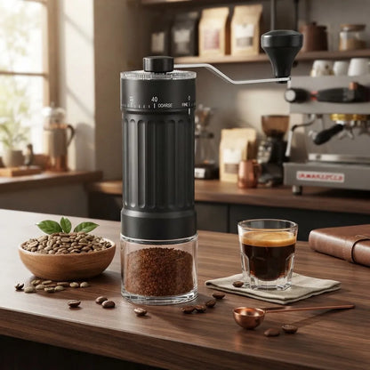 Molinillo de Café Manual con 40 Niveles de Molienda – Muelas Cónicas de Cerámica