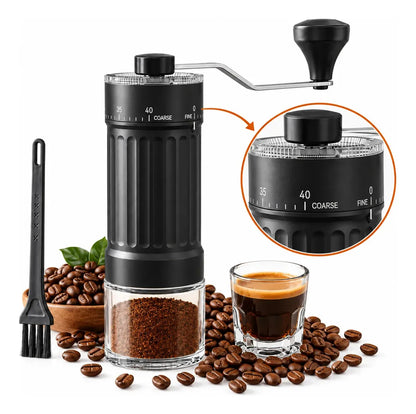 Molinillo de Café Manual con 40 Niveles de Molienda – Muelas Cónicas de Cerámica