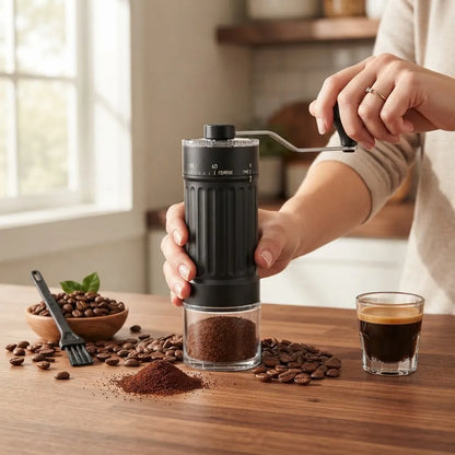 Molinillo de Café Manual con 40 Niveles de Molienda – Muelas Cónicas de Cerámica