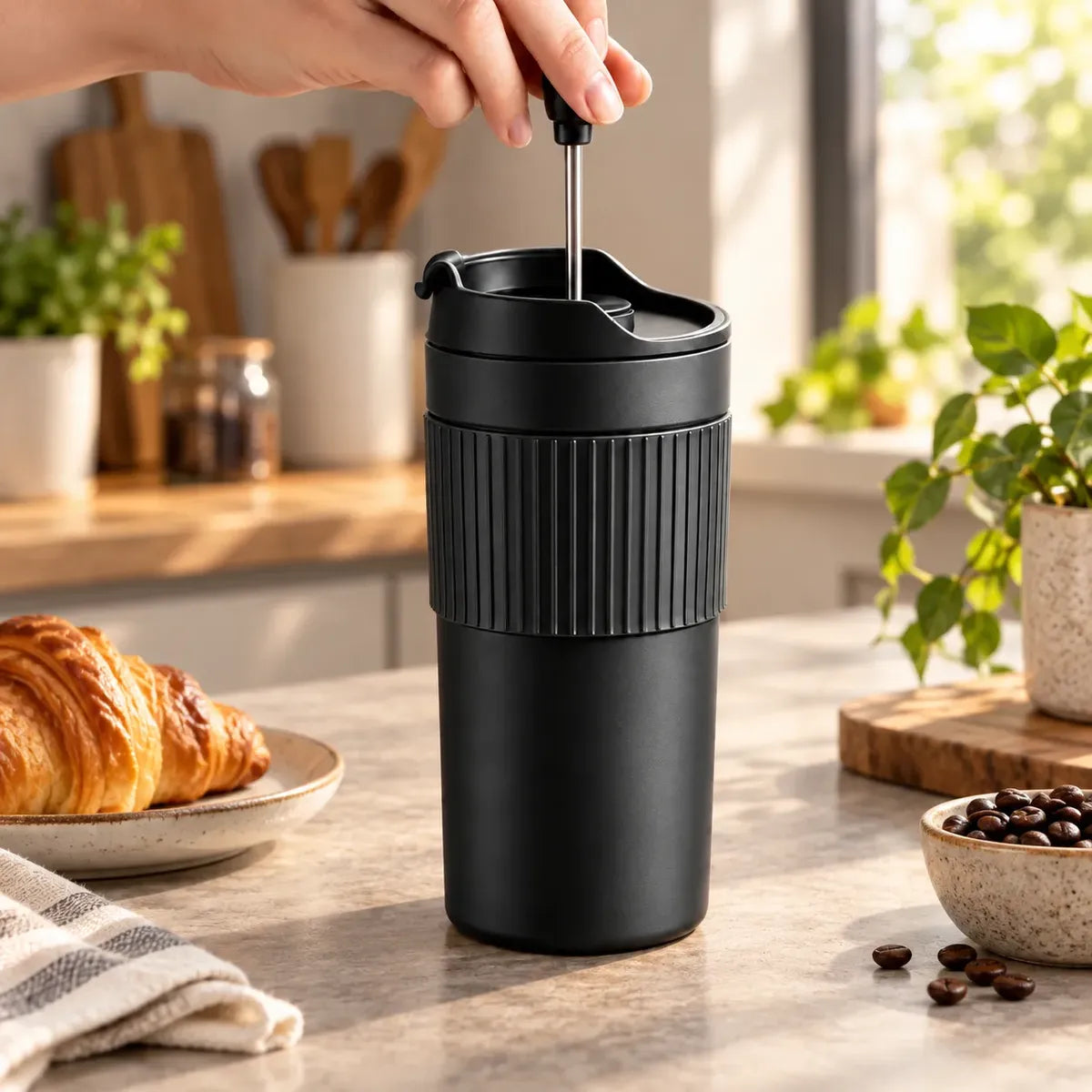 Vaso Térmico con Prensa Francesa Integrada 450 ml