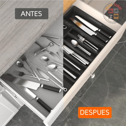 Organizador de Cubiertos para Cajón Expandible: Orden y Espacio en tu Cocina