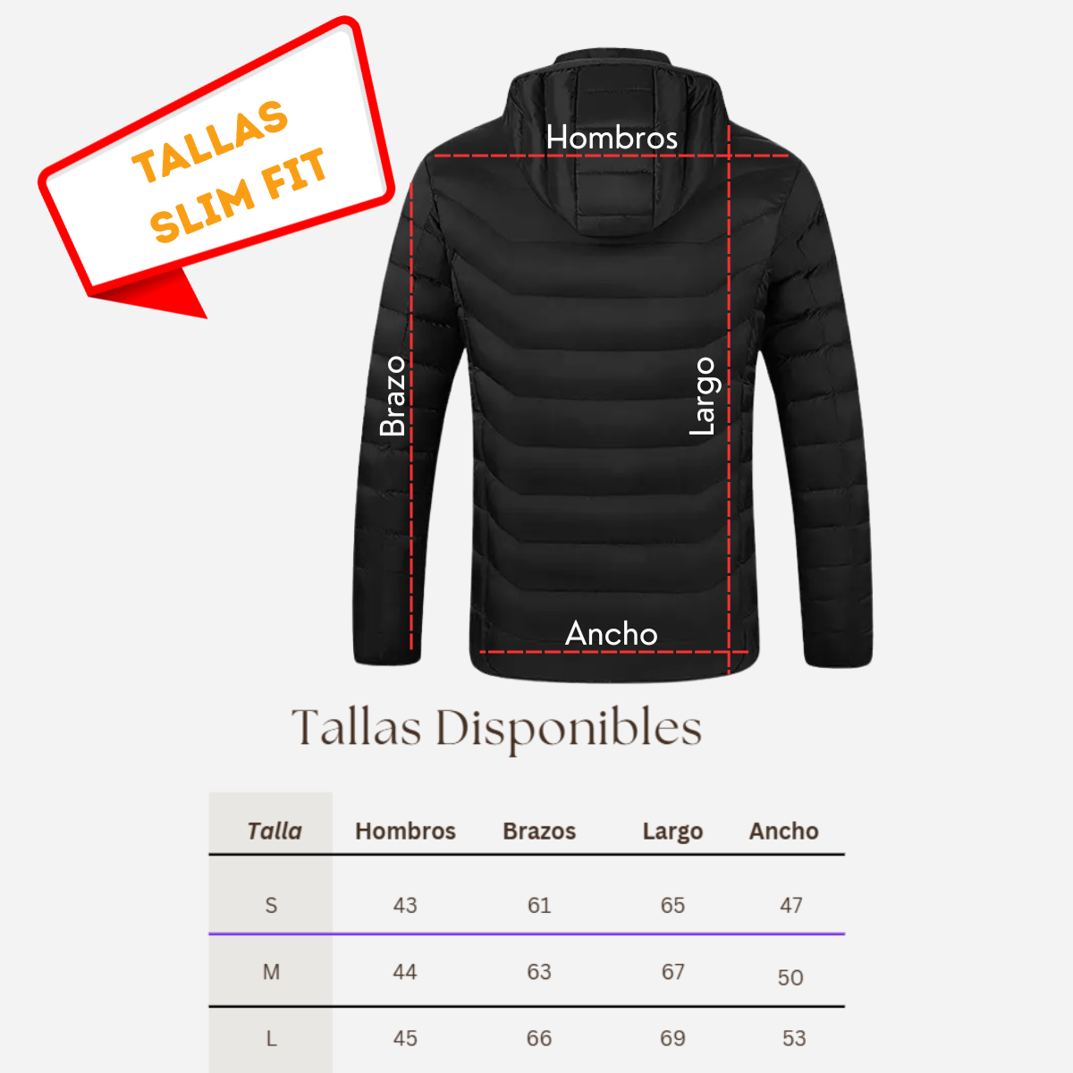 Chaqueta Termica USB