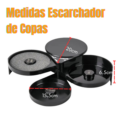Escarchador Micheladas Profesional de Vasos Copas Bar 3 Bandejas
