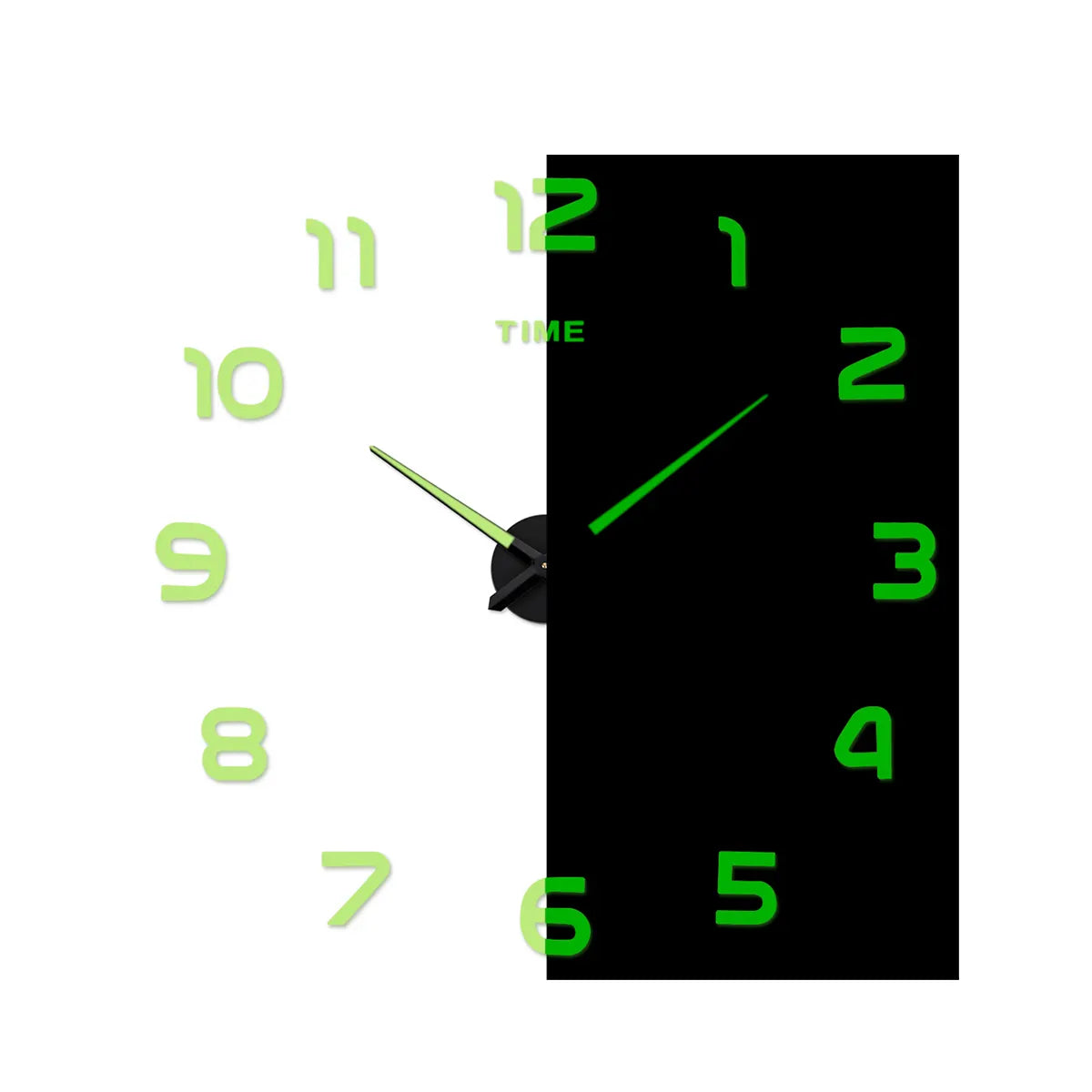 Reloj de Pared Fluorescente 3D DIY Números Grandes