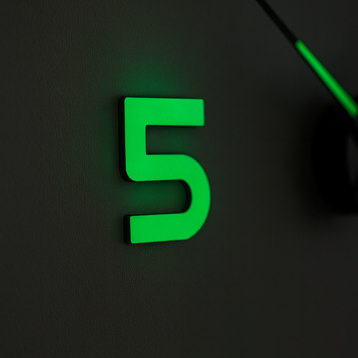 Reloj de Pared Fluorescente 3D DIY Números Grandes